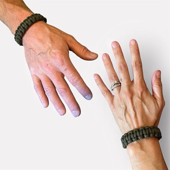 Cobra Paracord Bracelet NEW Unisex Olive Drab Green Adjustable Neutral - Picture 1 of 10